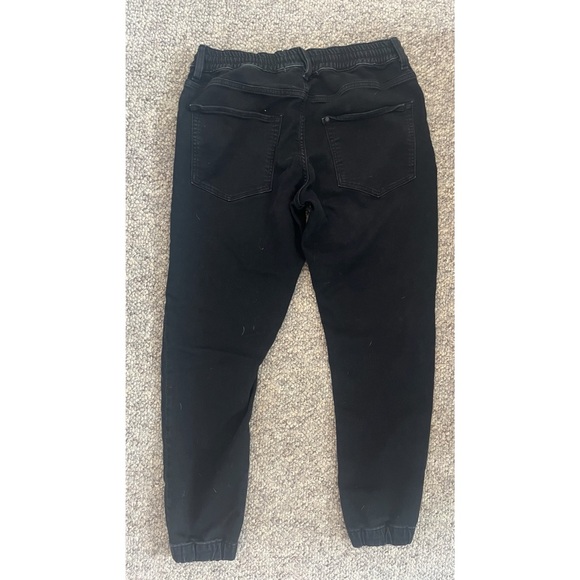 Men’s Black joggers in stretch denim (M). - Picture 4 of 5